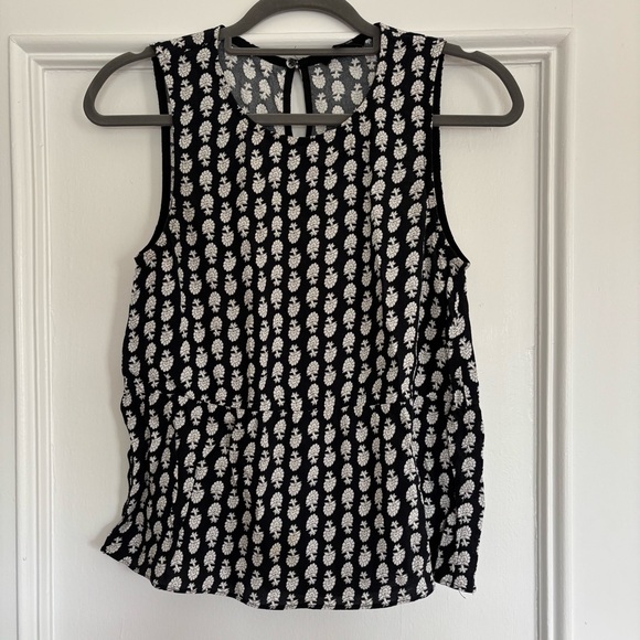 Madewell Tops - Madewell Black and White Patterned Blouse